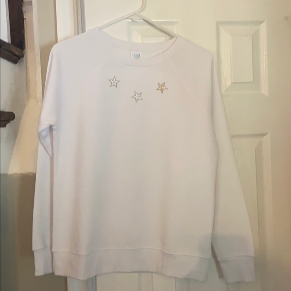 Custom Made White Star Crewneck